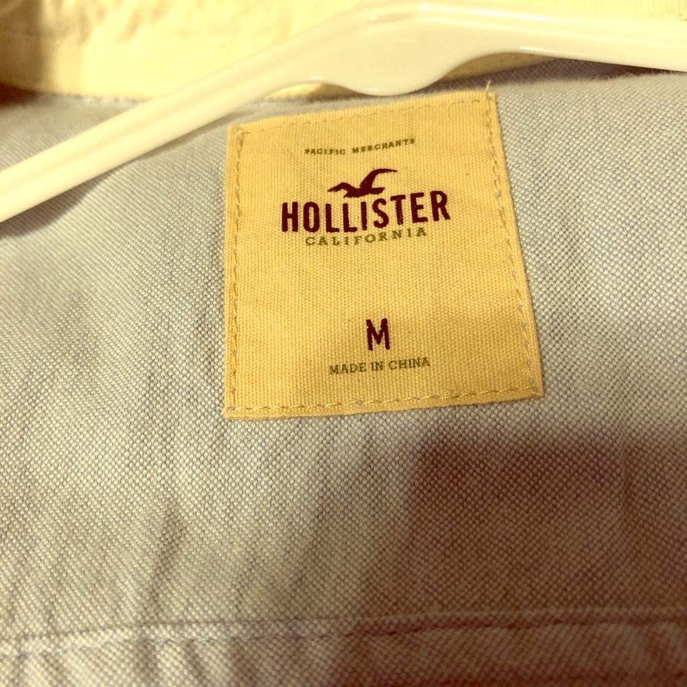 Medium button up linen denim beach shirt